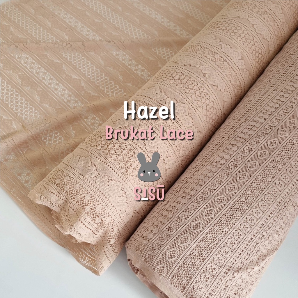 Jual Meter Kain Brukat Malika Brokat Lace Tile Tulle Meteran Motif Salur Garis Bahan Kebaya