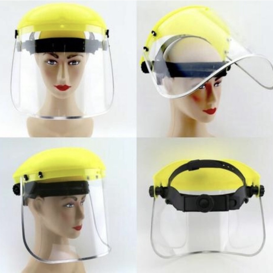 Jual Helm APD Kuning Face Shield Pelindung Wajah Safety Tools Medis Las ...