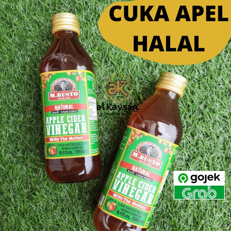 Jual CUKA APEL ORGANIK M BUSTO APPLE CIDER VINEGAR HALAL 500 ML