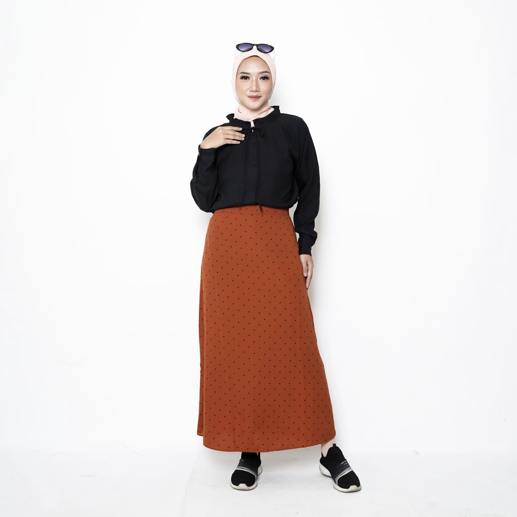 Jual Rok Polka L Xl Xxlrok Panjang Wanita Bermotif Polkadot Kecil Shopee Indonesia 1094