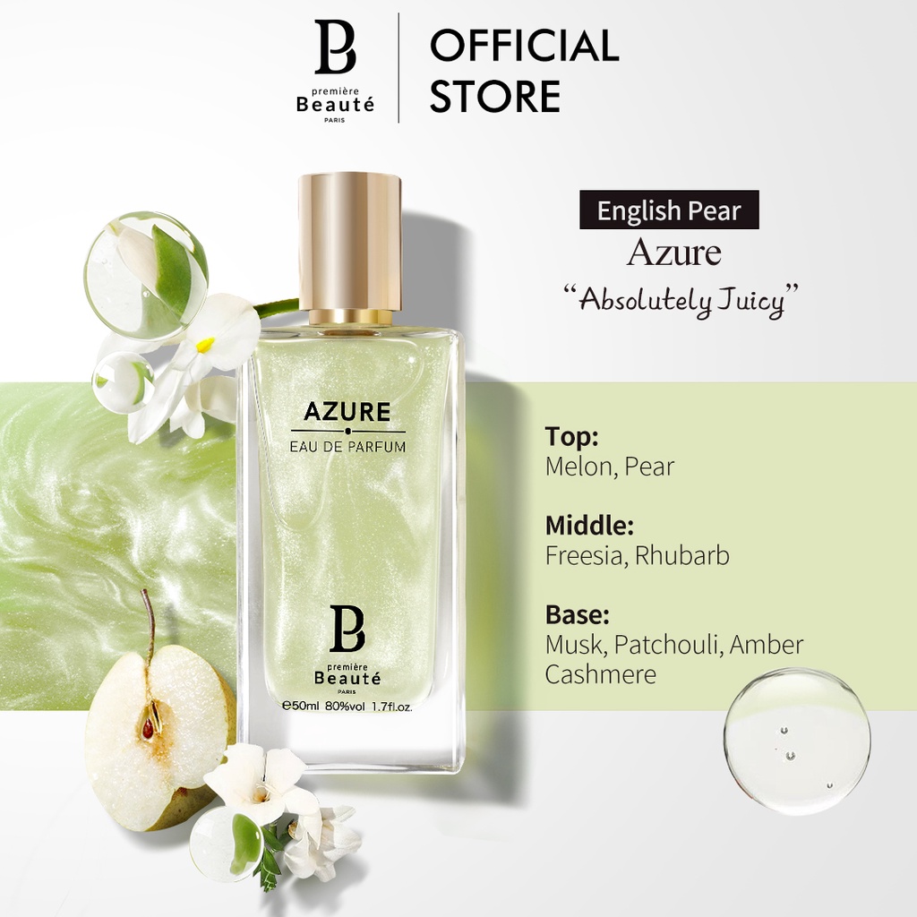 PREMIERE BEAUTE perfume Azure-English Pear EAU DE PARFUM 15ml/50ml EDP  Unisex Tahan Lama 24 jam