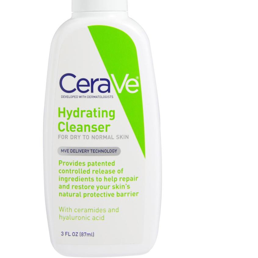 Jual ℮ CeraVe Hydrating Cleanser For Dry to Normal Skin 87ml ♜ | Shopee ...