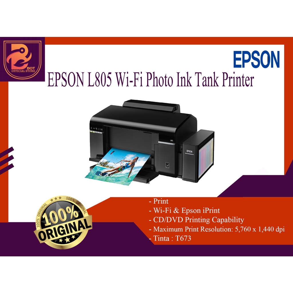 Jual Printer Epson L805 Wi-Fi Original Garansi Resmi | Shopee Indonesia