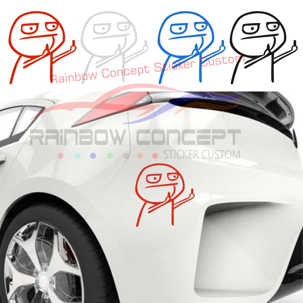 Jual stiker variasi mobil kartoon lucu keren sticker cutting universal ...