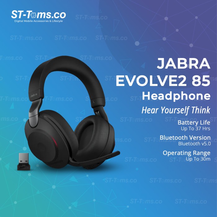 Wireless Headset Jabra Headset 85 Jabra EVOLVE2 85 EVOLVE 85 USB A