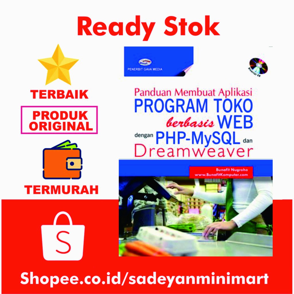 Jual Panduan Membuat Aplikasi Program Toko Berbasis Web Dengan Php Mysql Dan Dreamweaver Gava 9407