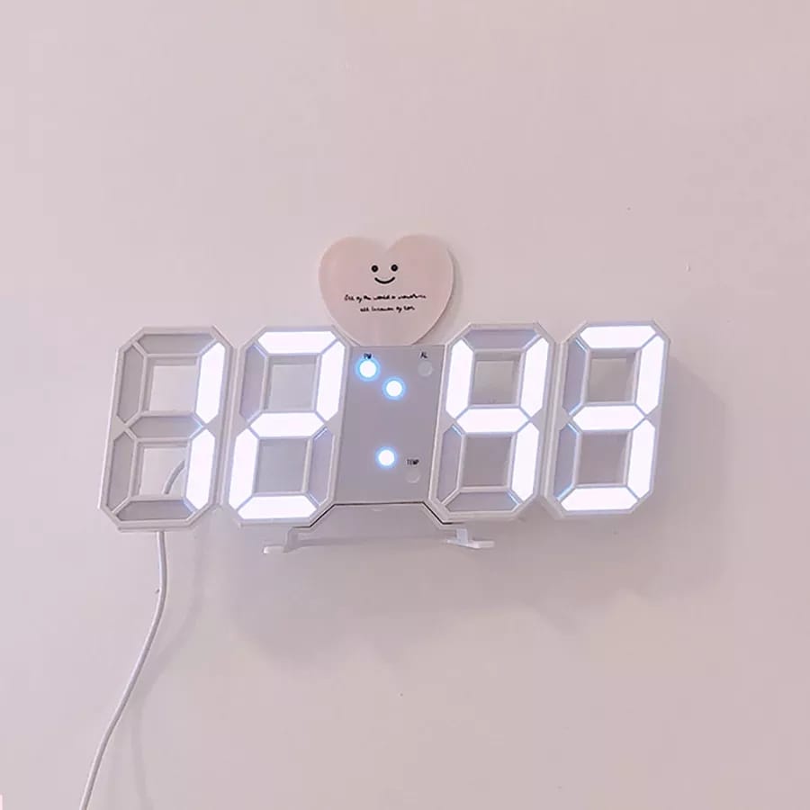Jual [MILOLI] Jam Digital 3D Clock LED Meja Alarm Dinding Clock ...