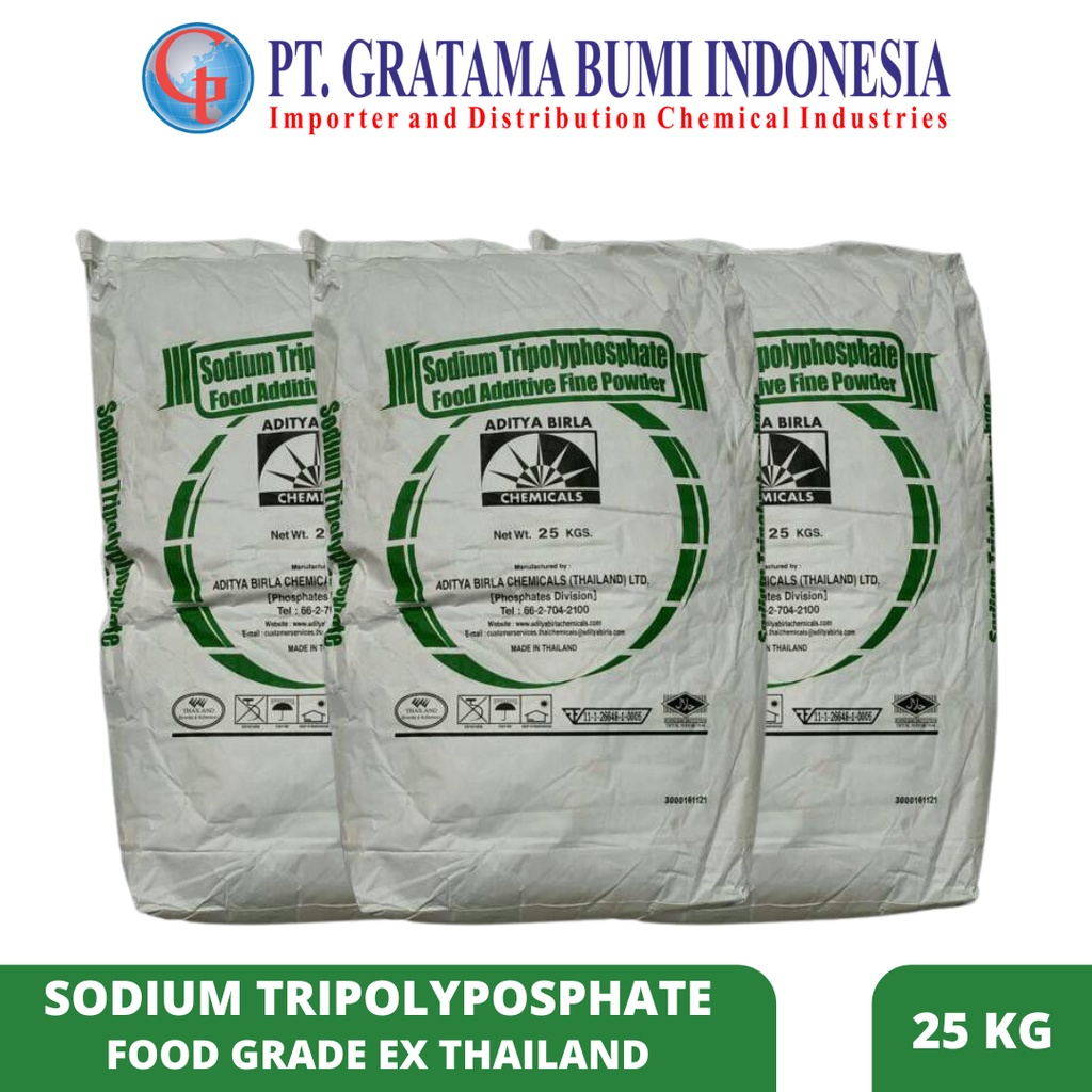 Jual SODIUM TRIPOLYPOSPHATE / STPP FOOD grade Ex Thailand 25 kg ...
