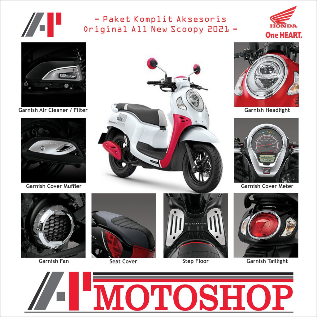 Jual Aksesoris Honda Scoopy Esaf Paket Lengkap Item Dan Bonus Shopee Indonesia