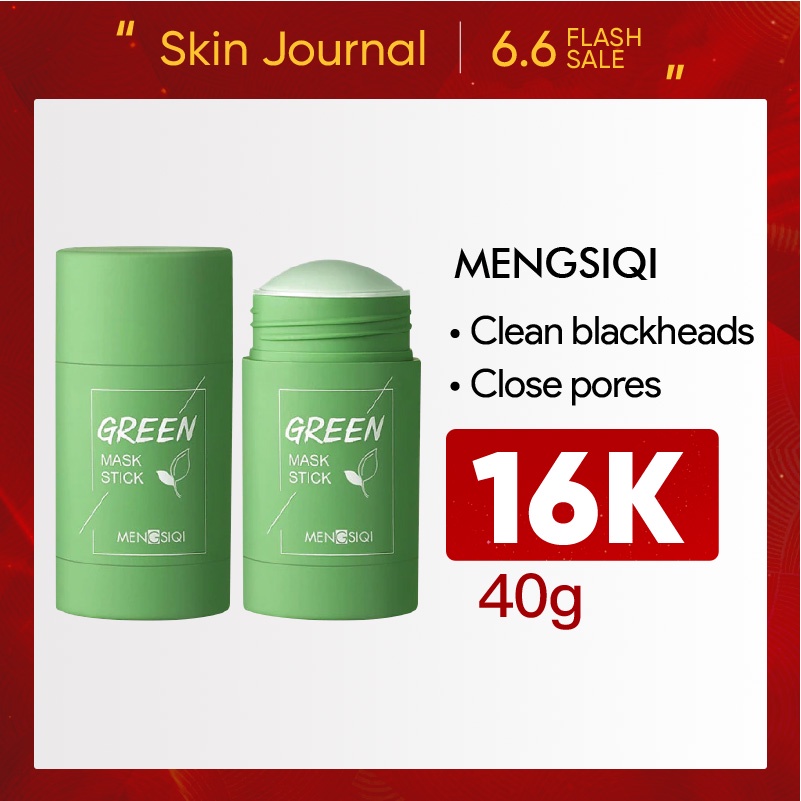Jual MEIDIAN Green Tea Mask Cleansing Clay Stick Masker wajah komedo