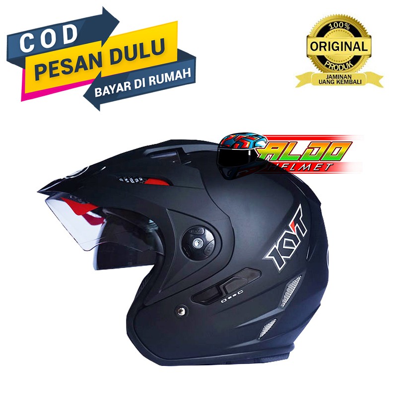 Jual HELM KYT VENOM RR SOLID BLACK DOFF ORIGINAL HELMET KYT VENOM