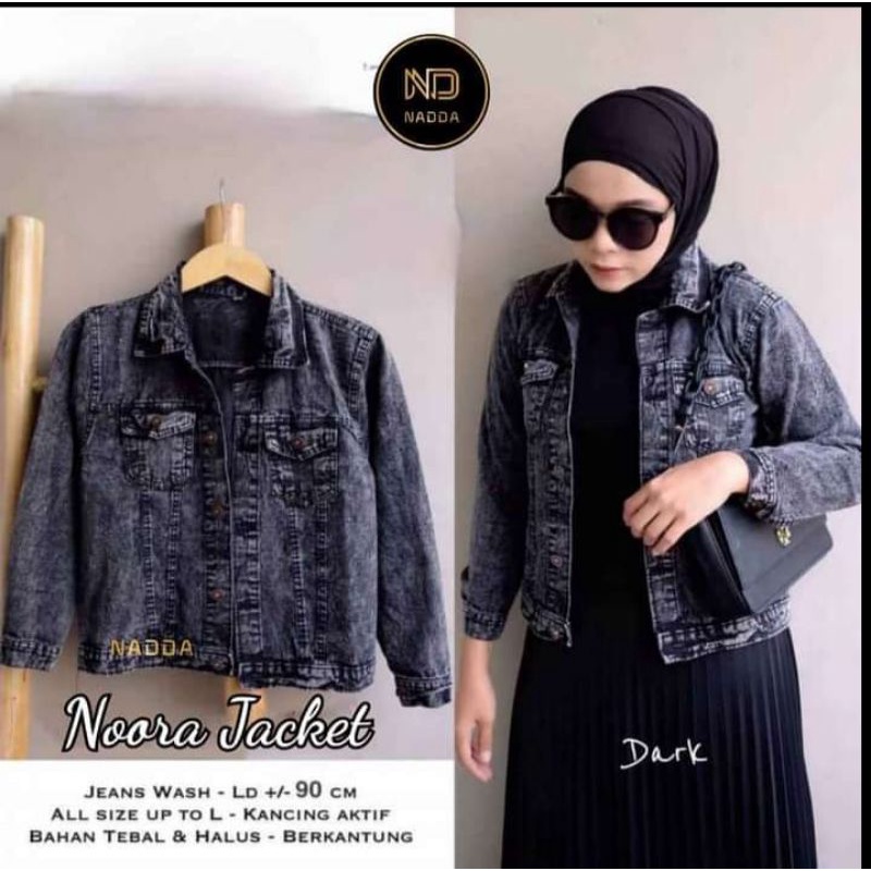 Jual JAKET JEANS CEWEK SNOW HITAM // JAKET BIONDY // JAKET JEANS TEBAL