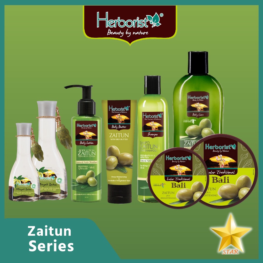 Jual ORIGINAL Herborist Minyak Zaitun / Lulur Scrub / Body Wash / Body