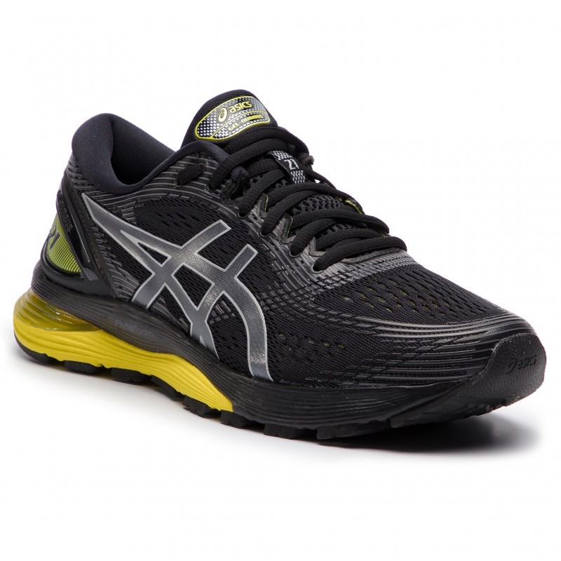 Jual Sepatu Asics Gel Nimbus 21 Black Lemon Sport Running Lari Training Olahraga Jogging Original 100 Shopee Indonesia