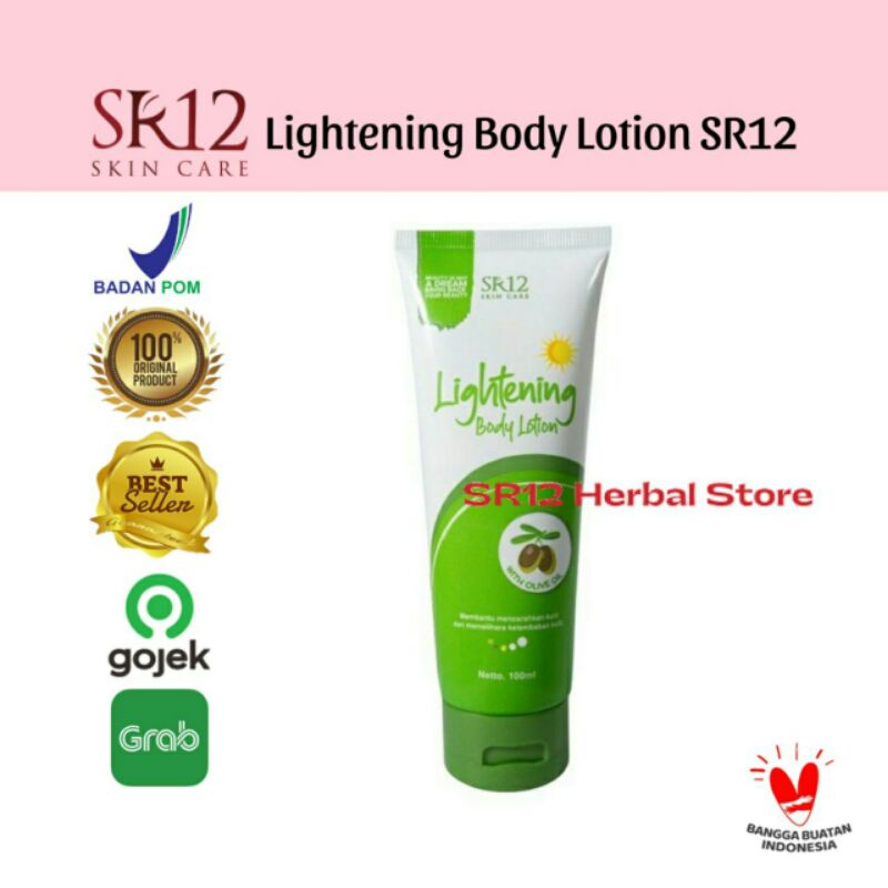 Jual SR12 Lightening Body Lotion 100ml / Lotion Pencerah Tubuh / Lotion