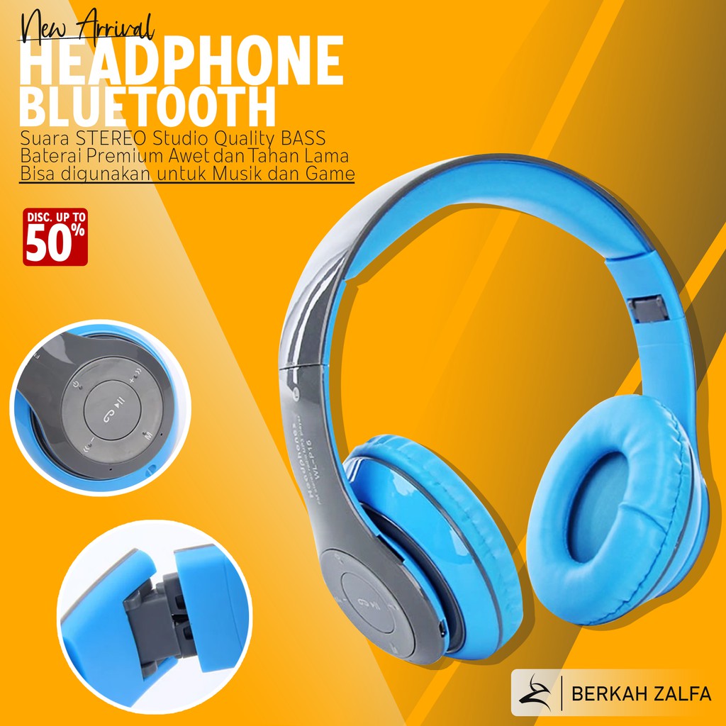 Jual HEADPHONE BLUETOOTH GAMING MURAH HP ANDROID AUDIO QUALITY FULLBASS