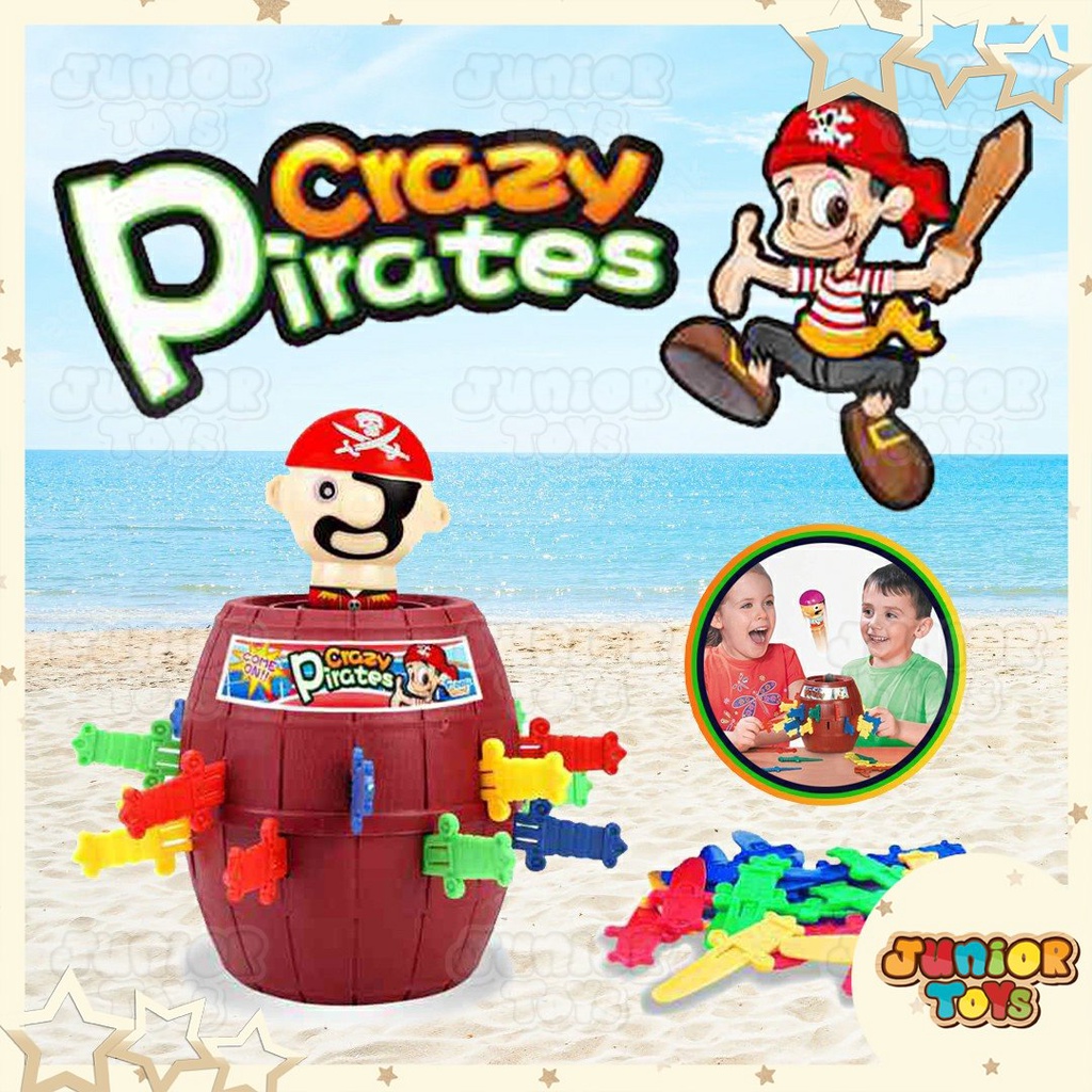 Jual Mainan Anak Bajak Laut Pirates Mainan Mini Jumping Pirate Tong Bajak Laut Lompat Mainan