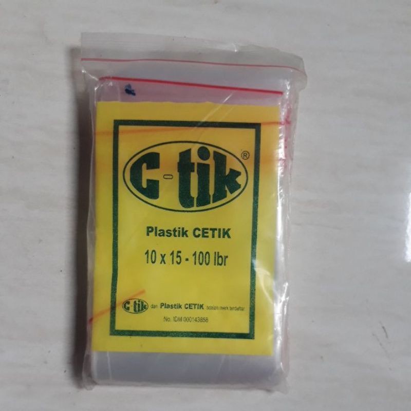 Jual Plastik Cetik Ukuran 10x15 100 Lembar Plastik Klip Ukuran 10 X