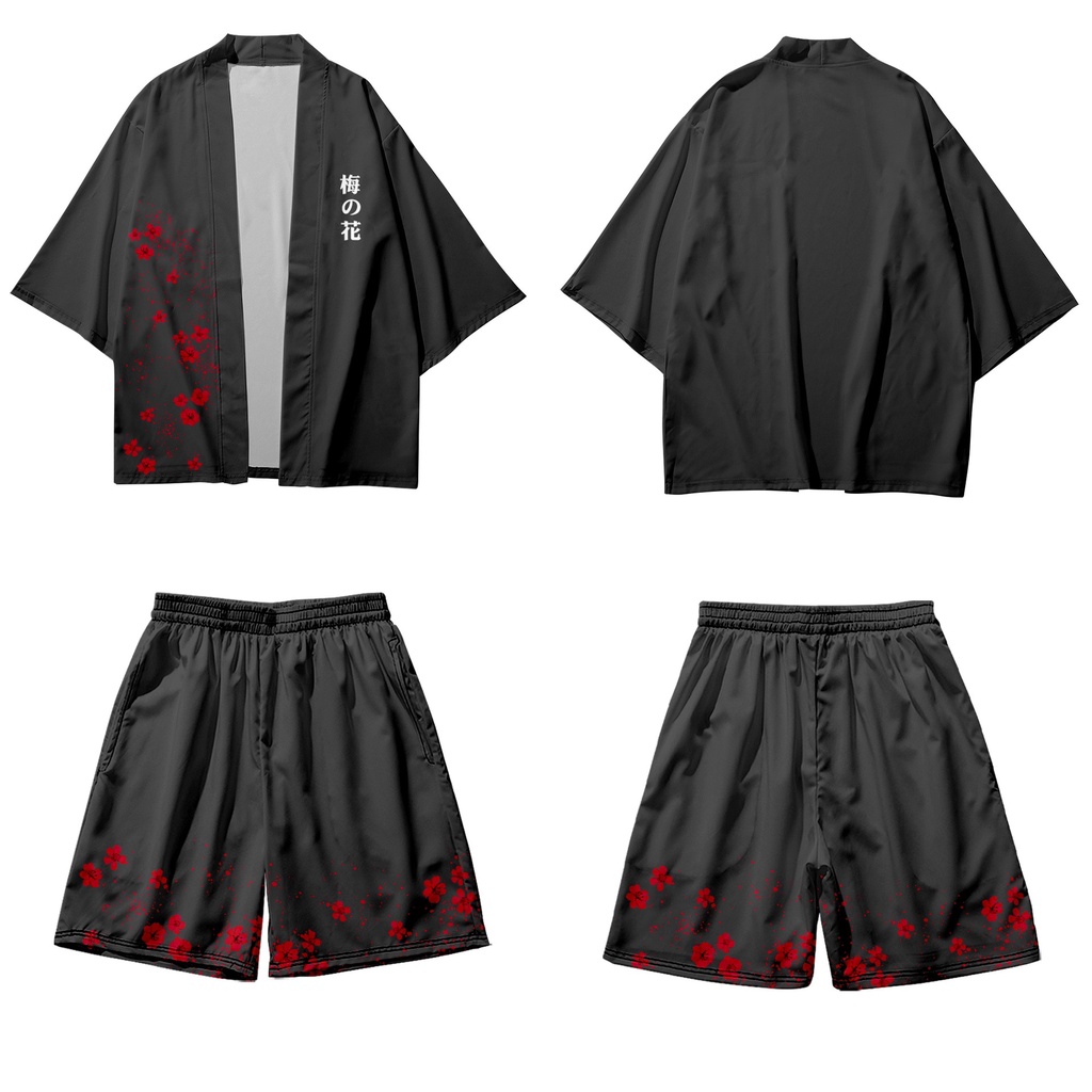 Women's Kimono: Plum & Crane (Polyester)