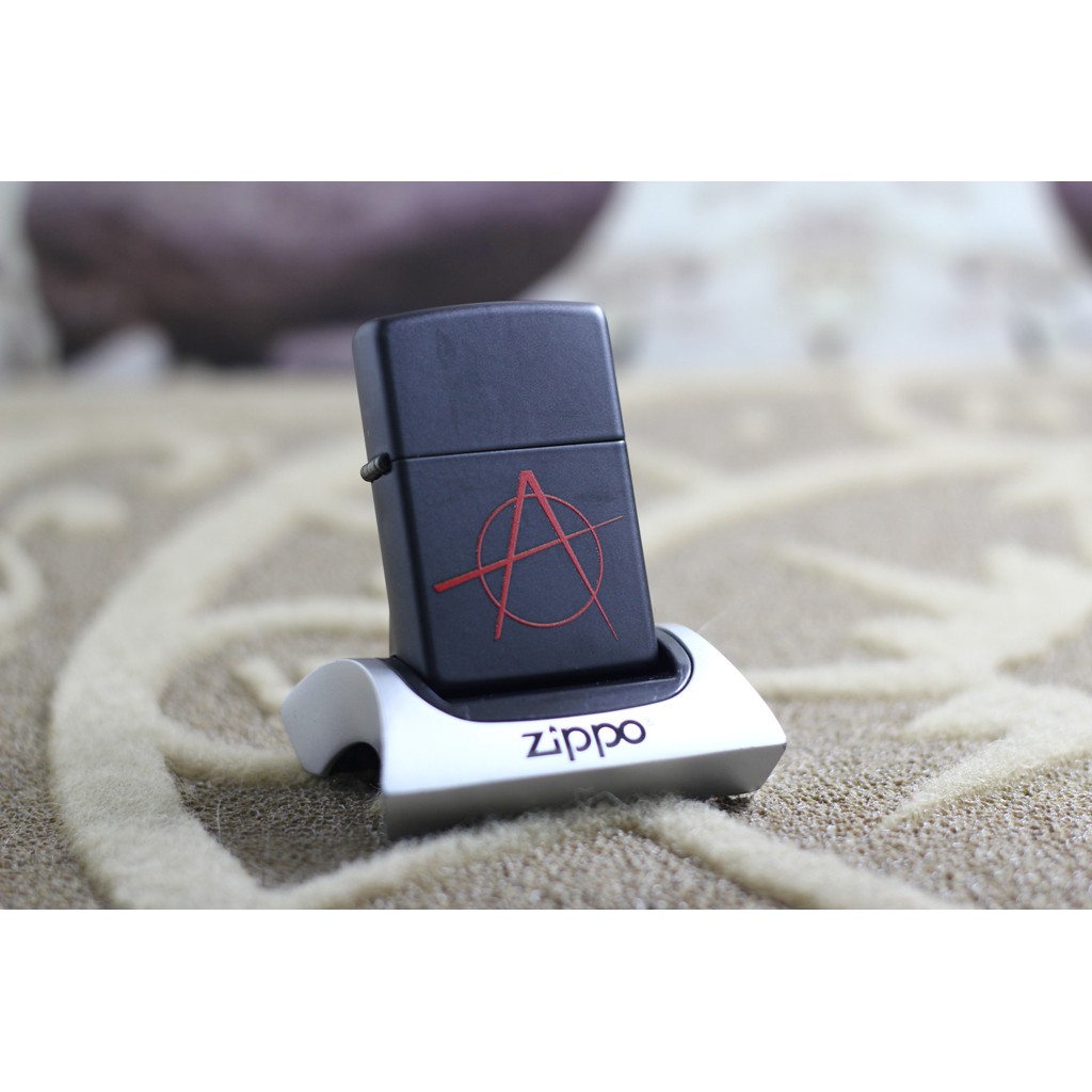Jual Zippo Original Anarchy Black Matte 20842 Shopee Indonesia