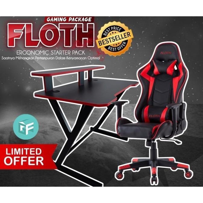 Jual Meja Gaming Kursi Gaming Set Floth | Shopee Indonesia
