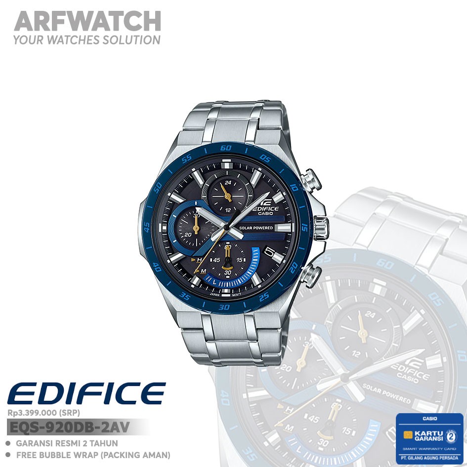 Jual Casio Edifice EQS-920DB-2AV / EQS-920DB-2AVUDF Original | Shopee ...
