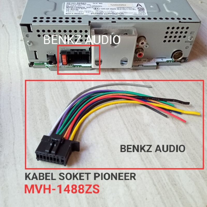 Jual Kabel Soket Head Unit Radio Tape Pioneer Mvh Zs Bawaan New