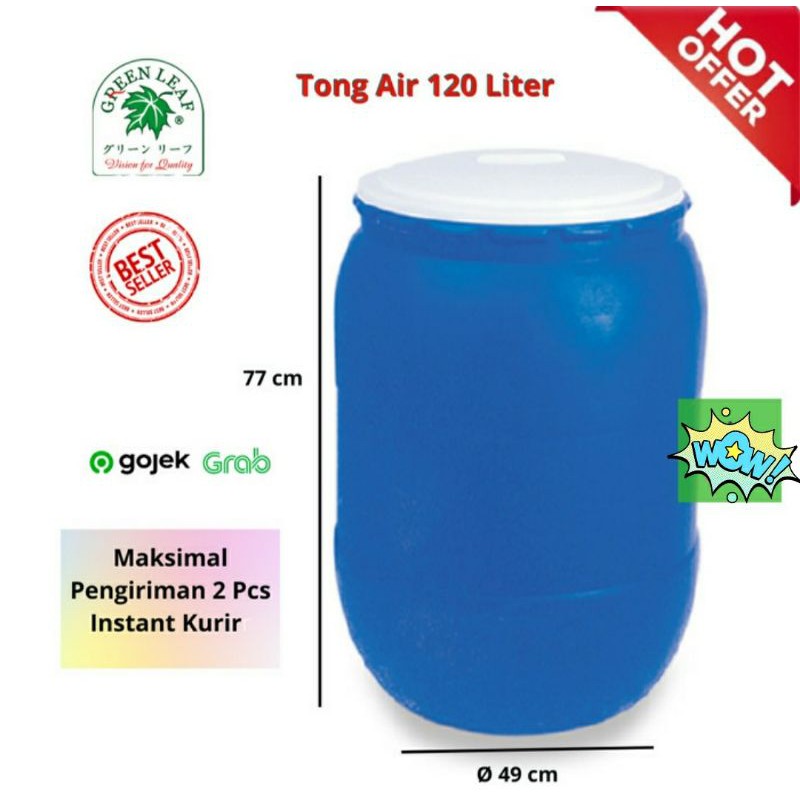 Jual Tong Air 120 Liter Green Leafember Air Tutup 120 Liter Green Leaf Shopee Indonesia 9537