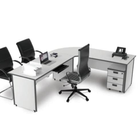 Jual Meja Kantor Meja Kerja Modera L Modera Ukuran 120Cm Warna Abu2 M ...
