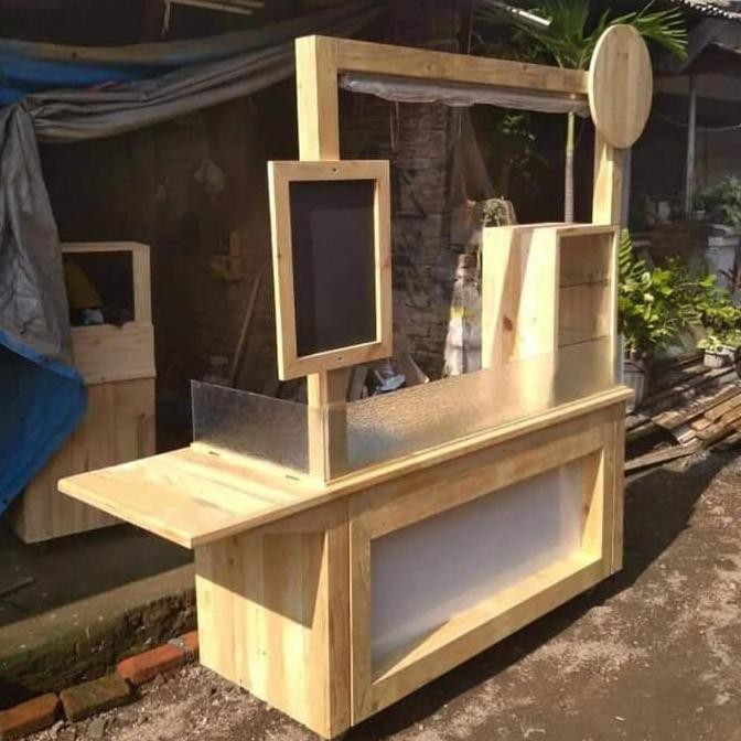 Jual booth jati belanda / gerobak kayu / booth thai tea / booth ...