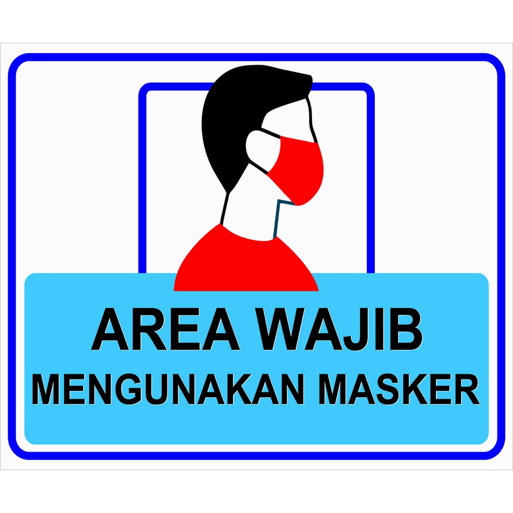 Jual Stiker Area Wajib Masker Shopee Indonesia