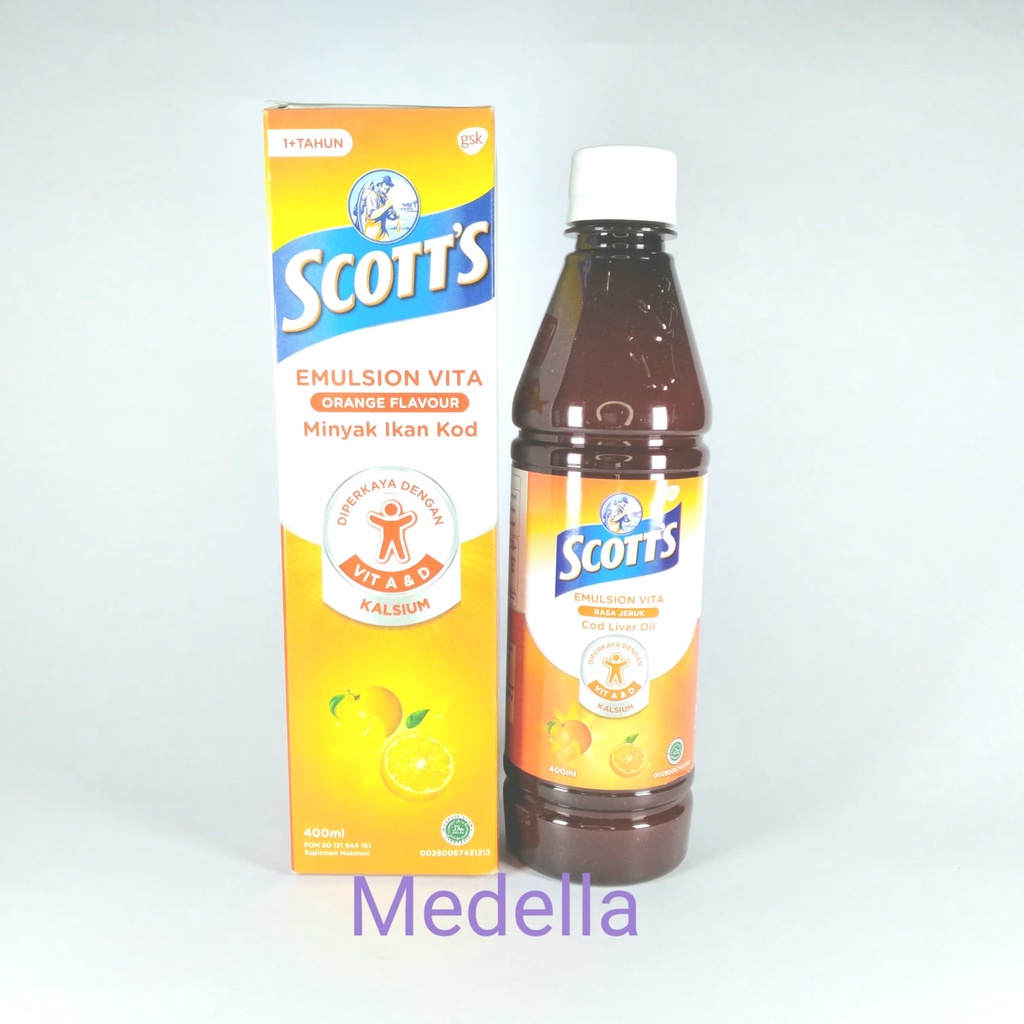 Jual Scott Emulsion Vita Rasa Jeruk 400 ml | Shopee Indonesia