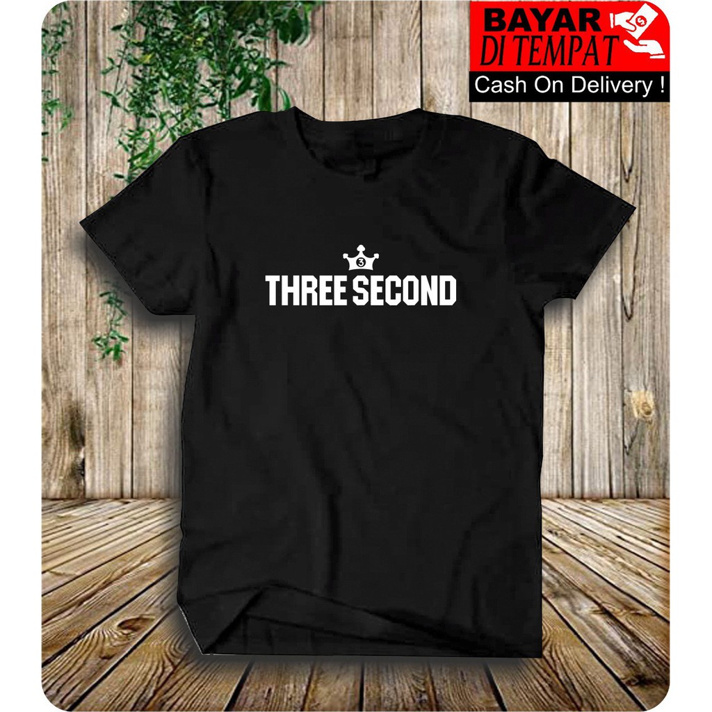Jual BAJU KAOS THREE SECOND / BAJU KAOS 3 SECOND / KAOS COWOK | Shopee