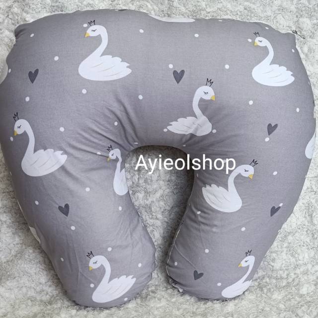 Jual BANTAL MENYUSUI Empuk isi silikon angsa abu | Shopee Indonesia