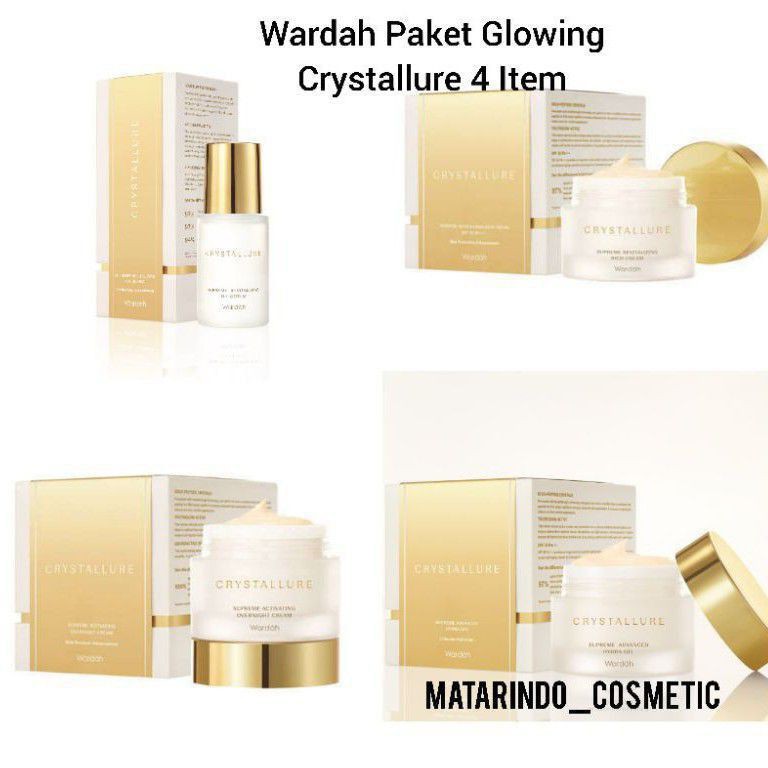 Jual Crystallure Glowing 4 Item ( OIL SERUM RICH HYDRA NIGHT ) Shopee Indonesia