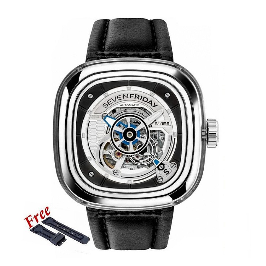 Jual Jam Tangan Pria Sevenfriday S1 01 Automatic Silver Dial Black