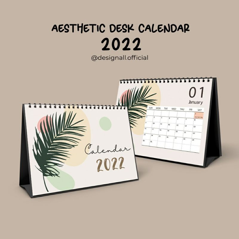 Jual Kalender Meja / Kalender Duduk Aesthetic Tahun 2022 DesignAll