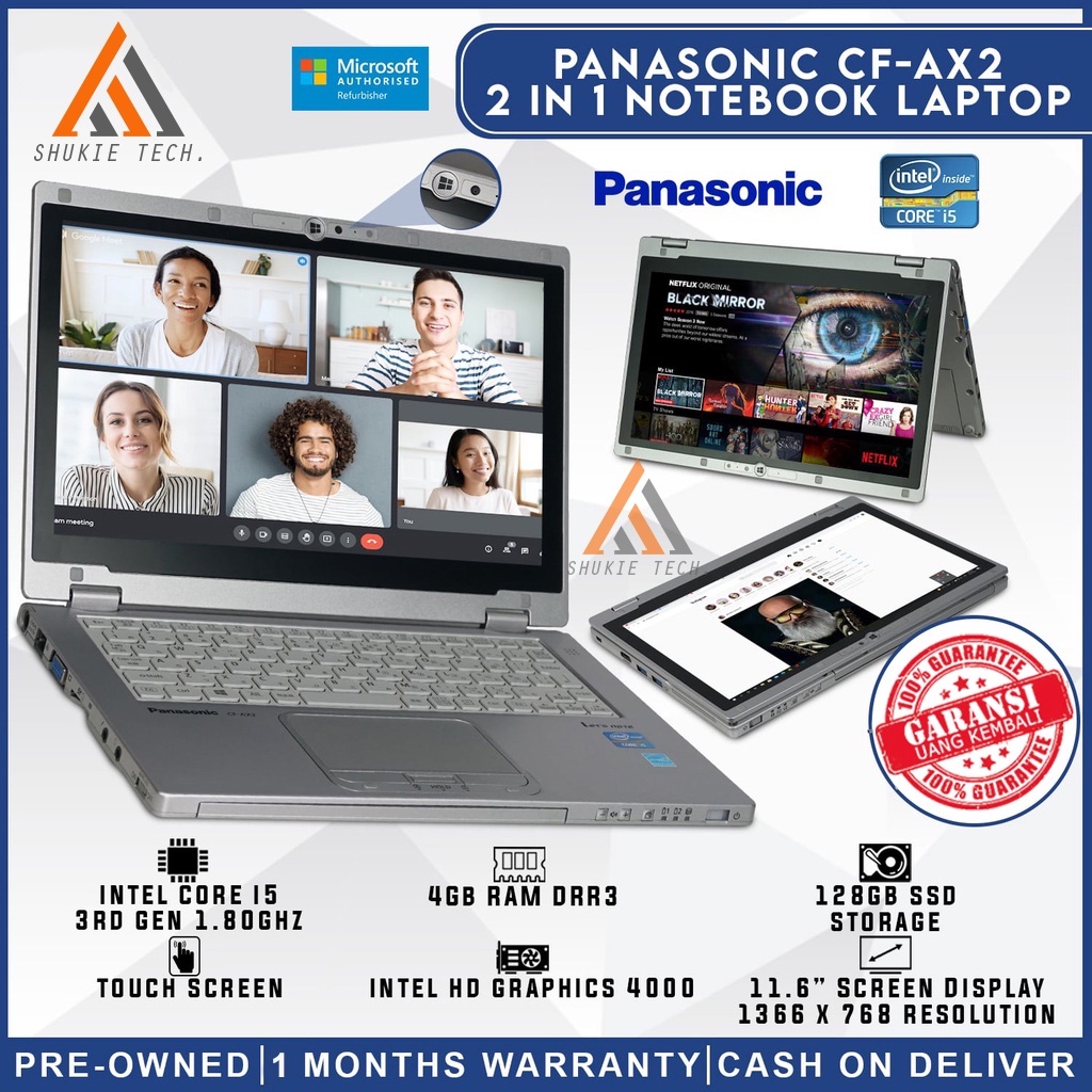 ⅳ Panasonic CF-AX2 4GB Core i5 Jual Laptop Murah Core i5 Touchscren Panasonic Cf-Ax2 Ram 4 Ssd