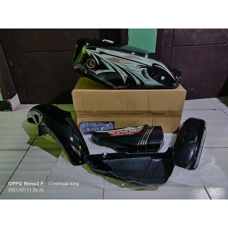 Jual tengki tangki full set rx king 2006 hitam hijau | Shopee Indonesia