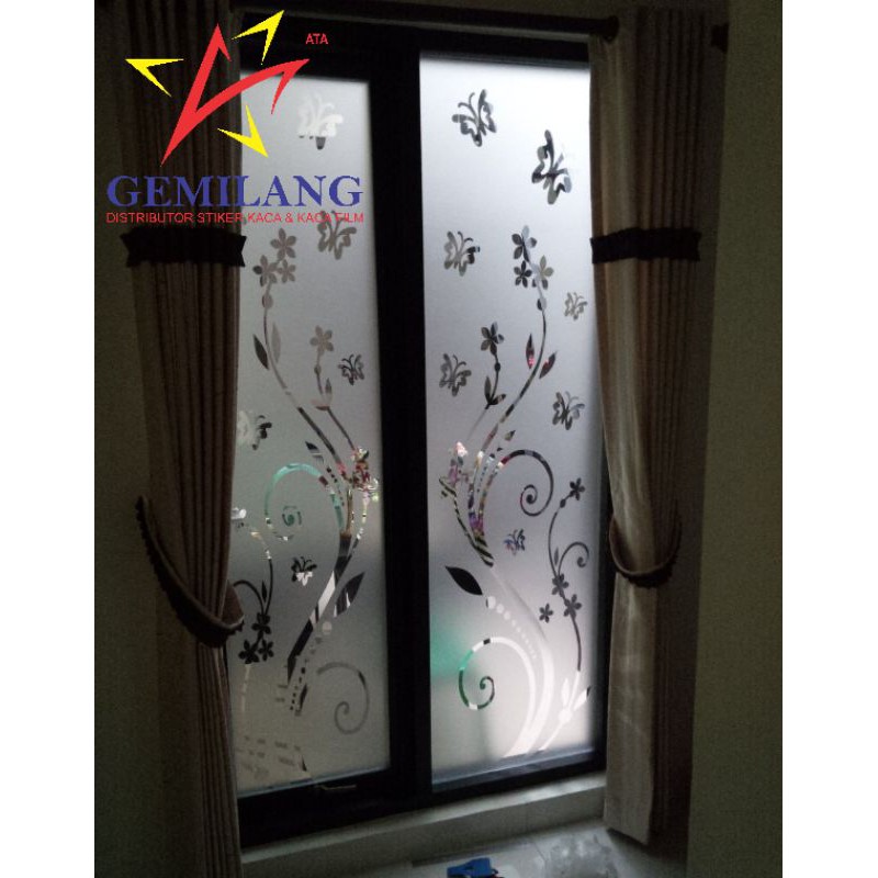 Jual Sticker Kaca/Custom Sticker/Stiker Kaca Motif/Stiker Kaca Jendela Rumah/Stiker Kaca/Cutting