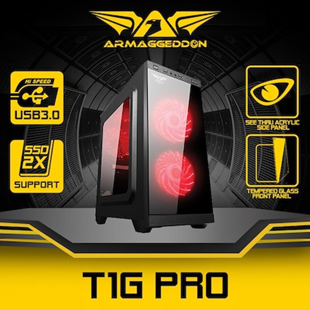 Jual Armaggeddon Gaming Case T1G Pro Black | Shopee Indonesia