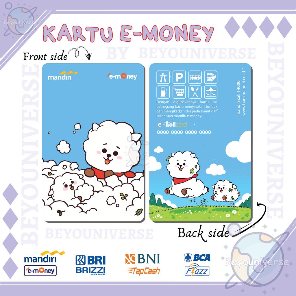 Jual KARTU E-MONEY MANDIRI BNI BRI BCA Etoll BTS BT21 RJ RK Cute Sleep  Jumping Booing Soft Blue Sky Lembut | Shopee Indonesia