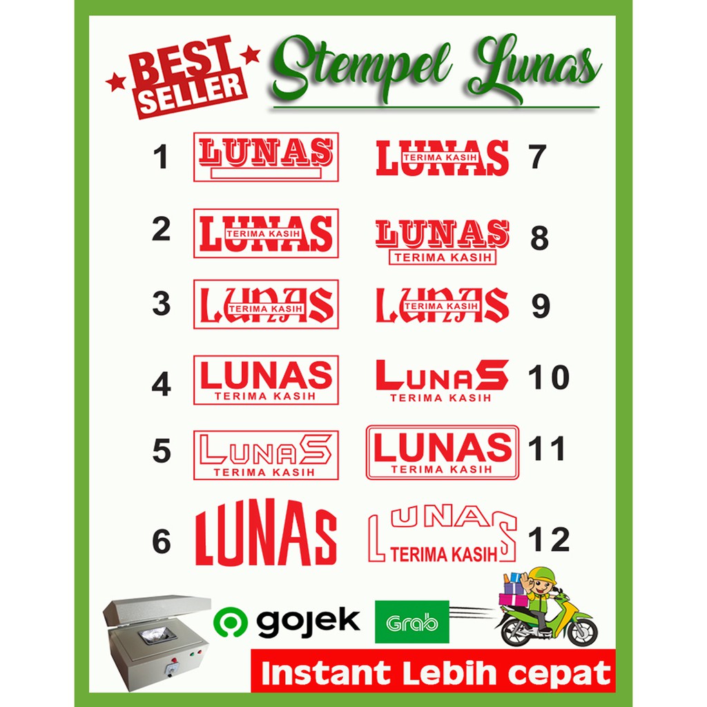 Jual Stempel Lunas Otomatis 1 Warna Murah Awet Bisa Custom 2 Warna 3