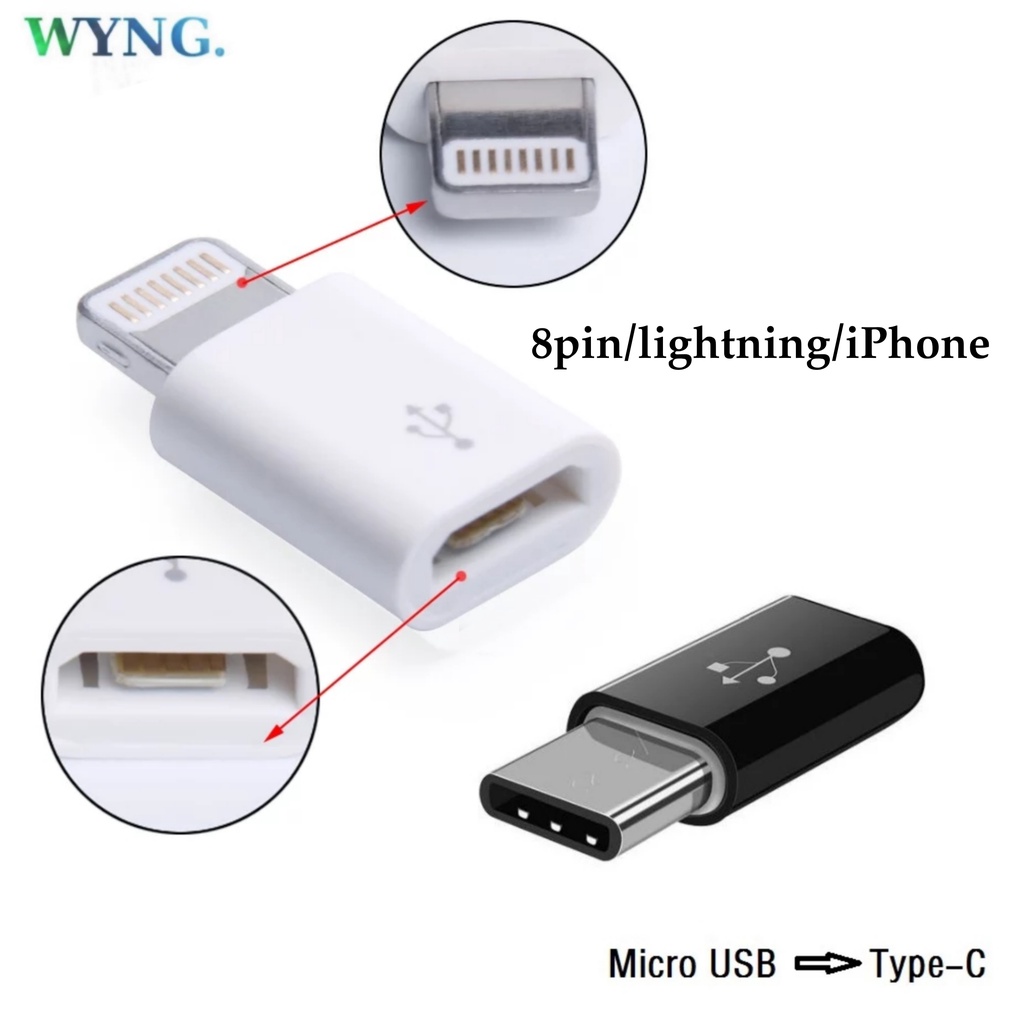 Jual Micro USB ke TypeC iPhone Lightning 8pin Adapter Mobile Phone