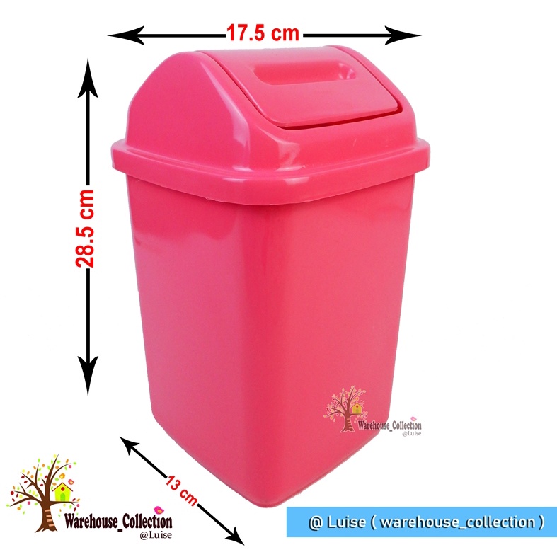 Jual Tempat Sampah 5 Lt Warna Exsoft Pastel Mini Dustbin Tutup Swing Tempat Sampah Segi 7320