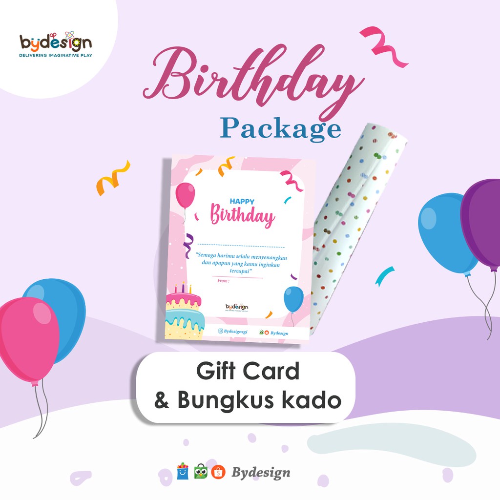 Jasa Bungkus Kado ( Motif Random ) + Kartu Ucapan