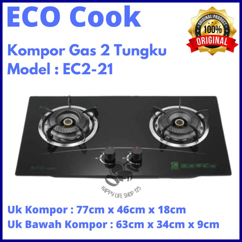 Jual Kompo Kaca 2 Tungku Eco Cook Kompor Gas 2 Tungku Eco Cook Ec2 21