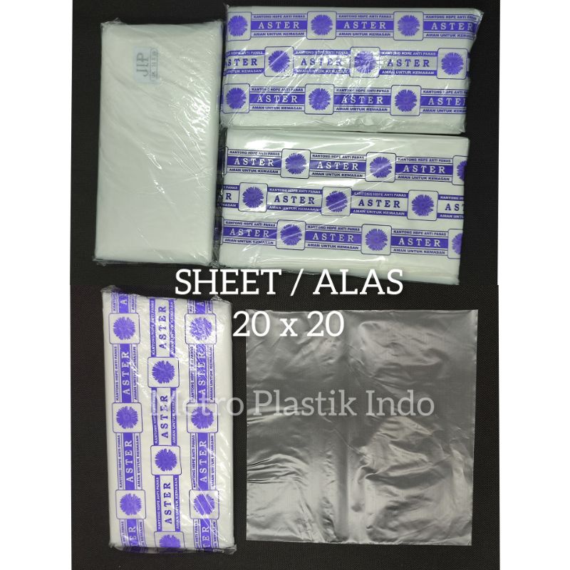 Jual Aster Hdpe Plastik Kuah Anti Panas Uk 10x20 12x25 15x30 20x35 Sheet Alas 20 X 20 25 X 2897