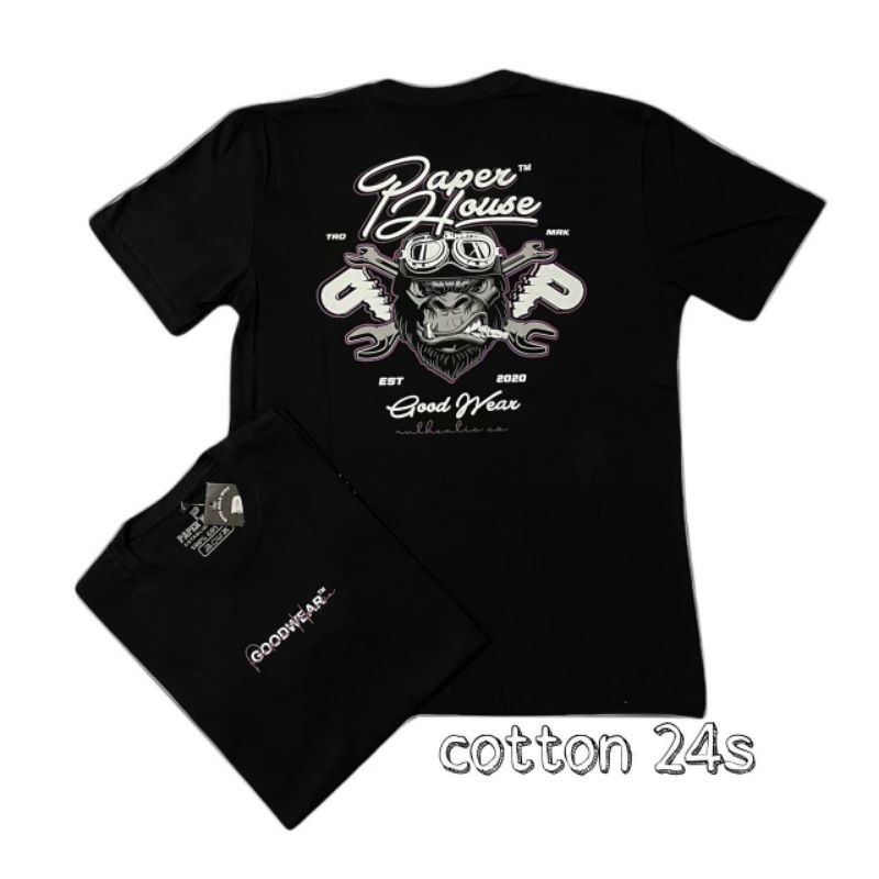 Jual KAOS TSHIRT PAPER HOUSE GOOD WEAR BLACK ORIGINAL Shopee Indonesia