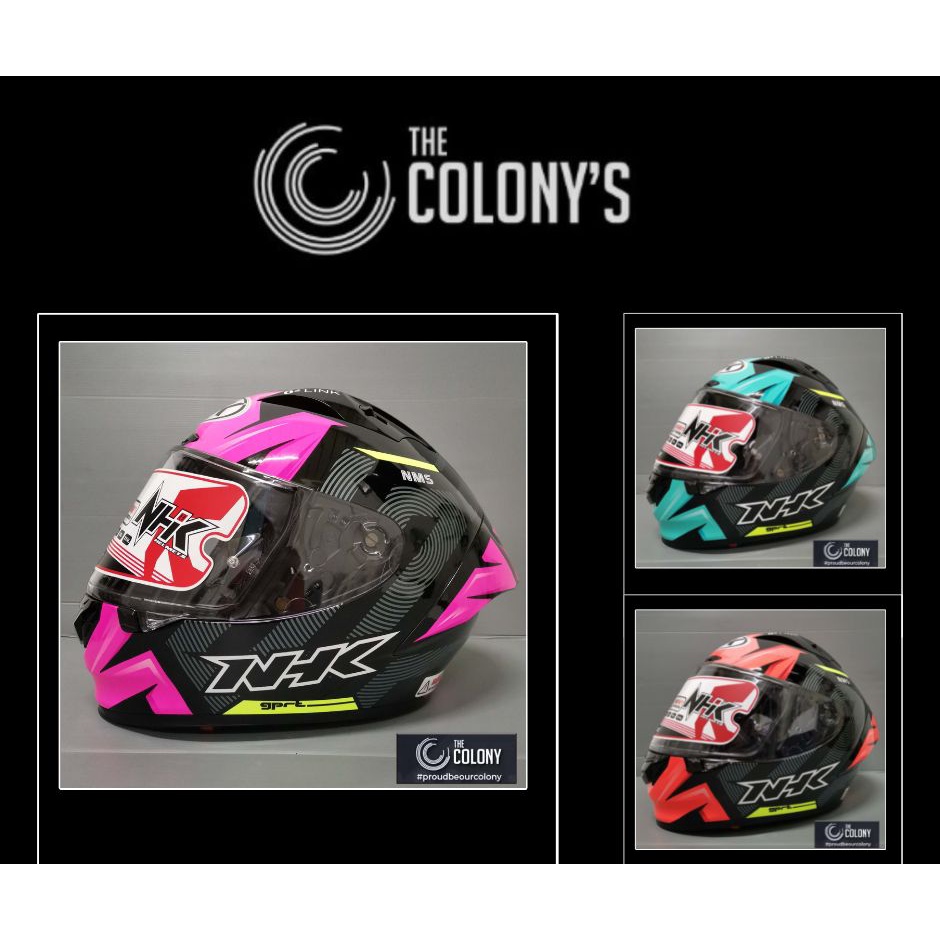 Jual NHK HELM GPR TECH STREET NMS | BLACK TOSCA BLACK PINK BLACK ORANGE ...
